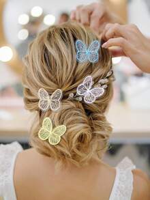 10/20pcs Double Layers Embroidery Sticker Mesh Sewing Butterfly Patch Repair Craft Wedding Decor Clothes Sewing Handmade DIY Accessories - Multicolor - View 6