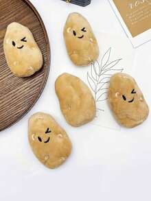 1 Stück Kartoffel-Haustier-Puppe - Plüsch-Katzen-Puppe, Cartoon-Gesicht, süßes Tier-Design geeignet für kleine Hunde, interaktive Spielzeit und kauwiderstandsfähiges Material, Hunde-Puppe, lebendiges Haustier-Accessoire, fantastische Haustier-Artikel, robuster Haustier-Artikel