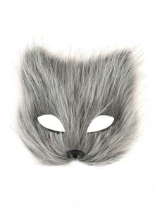 1pc/4pcs Fox Party Realistic Fox Mask Gloves Halloween Costume Set Plush Tail Prop Accessories, All Seasons - Multicolor - View 10