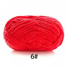 1pc Velvet Soft Yarn, Approx. 50g/Pc, 60m/Pc, Handmade DIY Medium Thick Knitting Yarn, Fluffy Polyester Soft Knitting Yarn, Suitable For DIY Crafts, Knitting And Crocheting Scarves, Hats, Shoes, Bags, Pads, Dolls, Blankets, Slippers, Handmade Crochet Projects (Random Packaging)