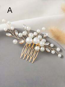1pc Peacock Tail Hair Accessory, New Minimalist Retro National Style Alloy Peacock Tail Side Comb, Women Bridal Updo Hair Decor, Gift For All Seasons, Combs, Haircomb