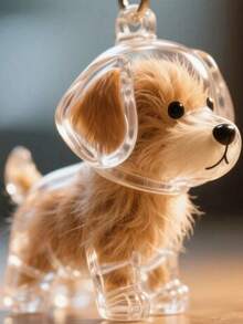 1 pezzo Portachiavi a forma di animale domestico, perfetto da collezione: portachiavi a forma di animale domestico con funzione di conservazione dei capelli, portachiavi memoriale per animali domestici - souvenir a forma di cane/gatto carino, regalo commemorativo per proprietari di animali domestici (stile portachiavi casuale)