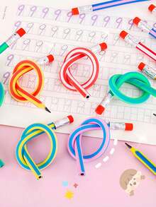 أقلام حبر كرتونية بشكل عود ثقاب قابلة لإعادة التعبئة، أقلام حبر كرولر بلاستيكية، أقلام قرطاسية، أقلام للدفاتر، أقلام حبر بلاستيكية إبداعية للطلاب، للكتابة، الفن الكوري