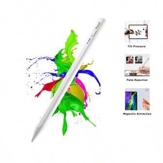 Stylus Pencil Suitable For Ipad Tablets  Phone,Compatible With Apple And Android,Pre Installed Special Conductive Pen Tip, Replaceable Pen Tip, Fast Charging Pencil With Palm Rejection, Tilt Sensitivity