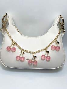 1 件时尚樱桃链条包配件合金材质挂链行李装饰适用于装饰各种手袋节日礼物女包饰哥特