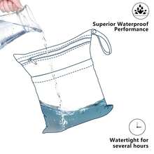 1 Packung wasserdichte wiederverwendbare Nass-Trocken-Taschen, Strand Pool Gym Tasche Yoga Toilettenartikel Kinderkrippe Organizer für Badeanzug, nasse Kleidung