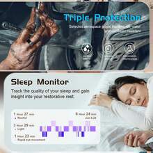 Nhẫn thông minh hiển thị thời gian - Theo dõi thể dục & giấc ngủ, đếm bước chân, quãng đường & lượng calo, sạc từ tính - Thiết kế thời trang & thép không gỉ, món quà sinh nhật hoàn hảo cho bạn bè, lý tưởng cho các bữa tiệc, ngày lễ & dịp đặc biệt, chống nước IP68, tương thích với iPhone và Android, không phí thuê bao, màu vàng hồng/trắng/đen, các size 7/8/9/10/11/12. - YJH-TK5 - Xem 9