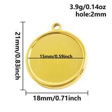 2 pezzi di ciondoli in acciaio inossidabile con forme assortite, inclusi rettangolo, ovale, goccia d'acqua, cuore, quadrato, per fai da te con resina, gocce d'olio, pietre, charms geometrici di alta qualità per la realizzazione di gioielli e decorazioni casual quotidiane