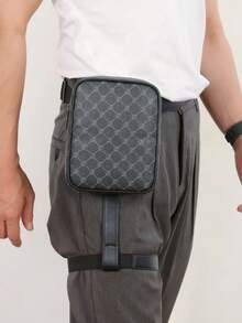 2025 New Fashion PU Leather Floral Pattern Crossbody Bag, Korean Shoulder Pouch, Street Outdoor Phone Sports Cycling Organizer Bag, Unisex Small Bag