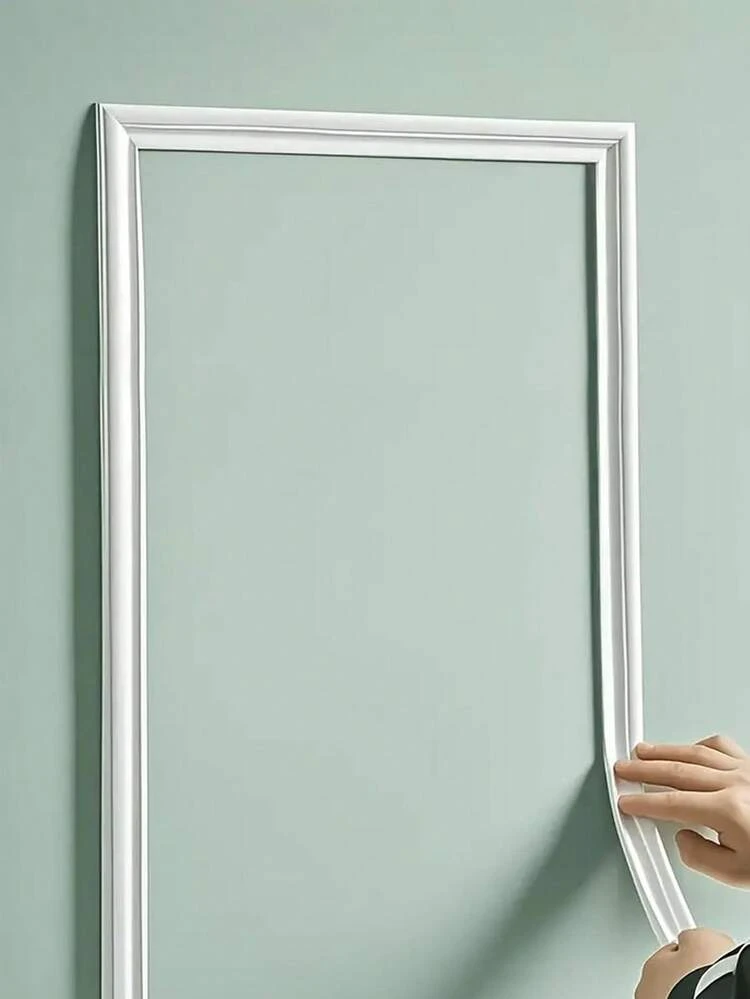 Elegante selbstklebende PVC-Dekorstreifen - flexibel und biegsam, geeignet für Wände, Böden, Schränke - einfache Installation, europäischer Stil Heim- und Bodendekor, Wanddekoration, Wohnaccessoires | Glänzende Oberfläche | PVC Material - Verschiedenfarbig - Übersicht 1