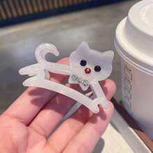 Cute Cartoon Cat Claw Rhinestone Acetate Hair Clip, Sweet Girl Hair Accessory Hair Claw - Multicolor - View 6