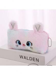 1 PC Cat/Bow Bear Large Capacity Zipper Pencil Case Cartoon Creative Simple Female Student Stationery Pencil Case - Multicolor - View 17
