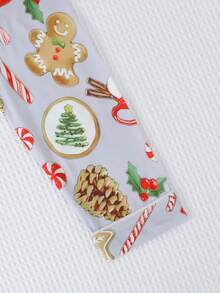 2pcs/Set Girls & Teens Casual Bow Print Turndown Collar Long Sleeve Cardigan And Pants Pajama Set, Flame Retardant, Suitable For Christmas, All Seasons - Baby Blue - View 7