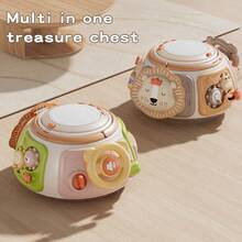 1pc Baby Penguin Shaped Rattle Drum, Beads, Shape Matching Early Educational Toy, Suitable For Daily Use - Multicolor - View 7