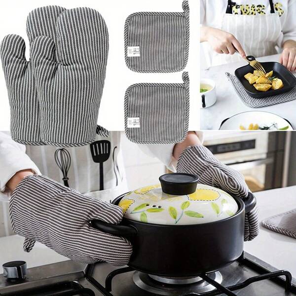 Topflappen & Ofenhandschuhe hitzebeständig, moderne Küchenhelfer zum Umgang mit heißen Töpfen und Pfannen, festliche Kochgeschenke, die für Heim und Küche geeignet sind
