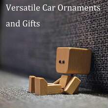 Boneco de madeira feito à mão que balança para homens - Boneco de ação com cabeça de boneca e olhos expressivos e rosto sorridente | Decoração moderna para mesa e painel de carro, Fidget engraçado para escritório, caverna masculina ou mesa - Presente criativo para homens, Construção em madeira, Design compacto e portátil, Mecanismo de cabeça giratória suave, Acessório de mesa divertido, Ideia de presente para homens, Feito à mão em madeira, Decoração de escritório, Decoração peculiar