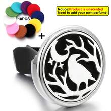 1PC New Arrival Tree Of Life Aromatherapy Diffuser Car Air Freshener Alloy Stainless Steel Aroma Essential Oil Diffuser Car Vent Clip Perfume Lockets Pendants Car Fragrance Diffuser Clip Effective In-Car Fragrance Diffuser With 10pcs Pads - Silver - View 21