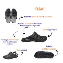 Boaonda Babuche Men's Orthopedic Sandal Ravi Comfort - màu đen - Xem 2