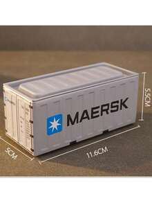 Contenedor de metal mini de 11,5 cm de largo, caja de almacenamiento de estilo industrial retro para oficina, organizador de hogar creativo