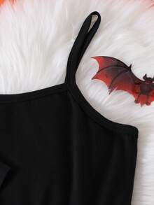 Girls' Pumpkin Halloween Outfit, Includes Pinafore Dress + Hooded Cape Jacket, Autumn/Winter