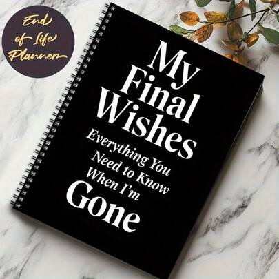 Lifetime Planning Notebook - Elegant Floral Plant Theme Journal For Final Wishes, Estate And Important Documents - Durable Polyester Paper, No Grid/Feathering, Real Estate Planning And Life Reflection Organizer, Personal Organizer | Floral Theme Notebook | Spiral Bound Notebook