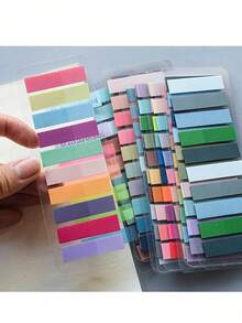 200/600/1000pcs Transparent PET Sticky Notes, Vintage & Neon Clear Memo Pad, 28 Colors, Writable & Reusable Flags, Patterned Edge - Rectangle & Various Shapes, Suitable For Books, Binders & Office Organization, Ideal For Home & School Use, Organizer Tool | Clear Flags | Pastel Memos | Transparent Annotation Labels, Acid-Free School Supplies,School Supplies,Back To School - Multicolor - View 5