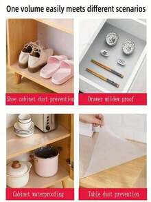 1 件加厚透明圆点厨柜防油防潮防霉垫纸防水防滑 EVA 抽屉保护垫无胶贴纸 - 圓點/透明 - 查看 3