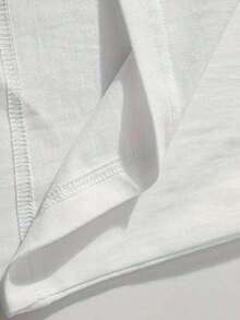 Una camiseta masculina de algodón 180g,The T-shirt has a white  logo on it,adecuada para deportes de ocio diarios, versátil - Negro 5 - Ver 9