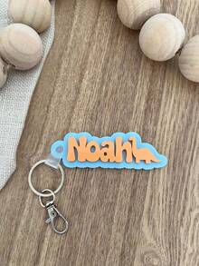 1pc Personalized Name Acrylic Keychain, Cute Accessory, Multi-Color, Gift For Friends,Christmas Gift Supplies