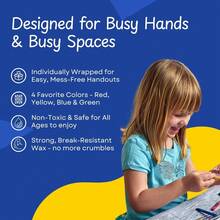 CrayonKing 50 Sets Of 4-Packs (200 Bulk Crayons) – , Individually Wrapped, Perfect For Parties, Restaurants, Classrooms & More