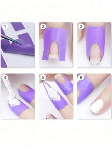 10pcs U-Shaped Nail Polish Protector Film Disposable Nail Polish Anti-Overflow Stickers, Nail Art Stickers Halloween And Christmas