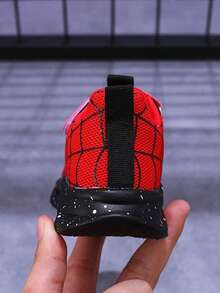 1 Đôi giày thể thao chạy bộ đế mềm lưới thoáng khí họa tiết hoạt hình phát sáng cho trẻ em, Halloween - Đỏ - Xem 5