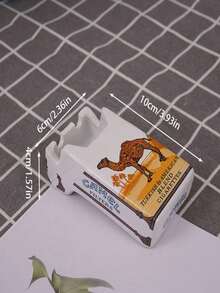 1个创意时尚骆驼造型陶瓷烟灰缸，便携独特迷你家居办公装饰礼品，吸烟配件，香烟盒（烟盒材质为陶瓷，易碎品，运输过程中可能损坏。如果您介意，请勿购买或给予差评。） - 彩色 - 查看 3