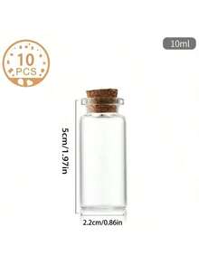 Tragbare Mini Flaschenlagerung, praktische korkverschlossene Glasgläser, hochdicht kompakte Glasflaschen