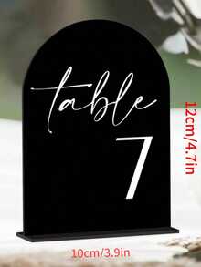 1 Set Acrylic Arch Shaped Number Place Cards, Party Decor Seating Cards, Wedding Table Numbers, Modern Wedding Ceremony & Reception Signage