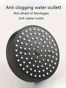 2 pezzi/set Soffione doccia rotondo montato a parete ad alta pressione, soffione doccia ad alta pressione con ugelli in silicone, soffione doccia in plastica durevole con supporto a parete regolabile, design a risparmio idrico e anti-schizzi, stile minimalista moderno, adatto per bagni di casa e hotel, bagni moderni, bagni alla moda e bagni di camper, accessori da bagno moderni montati a parete, regalo ideale per famiglia e amici - Multicolore - Visualizzare 6
