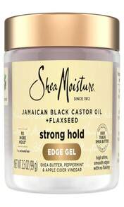 SheaMoisture Edge Control Strong Hold Gel+Flaxseed Jamaican Black Castor Oil Keeps Edges In Place,No Flakes,Infused With Hydrolyzed Corn Starch,Glycerin,Indulgent Scent ParabenFree AntiFrizz Gel 35oz - ColorA - 查看 1