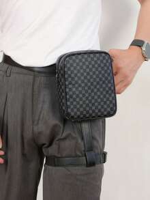 2025 New Fashion PU Leather Floral Pattern Crossbody Bag, Korean Shoulder Pouch, Street Outdoor Phone Sports Cycling Organizer Bag, Unisex Small Bag