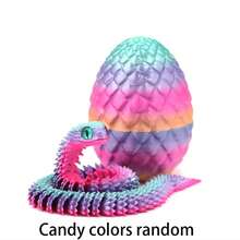 1 Pc 30cm Articulated Viper Statue - 3D Printed Soft Posable Snake Toy With Snake Egg, Mythological Creature Design, Home Decor Stress Relief Toy, Suitable For Christmas, Halloween And Other Holiday Gifts, Suitable For Ages 14+ (Random Eye Color), Fidget Toy, 3D Printed Animal - Viper, 3D Snake, Mini 3D Printed Animal, 3D Printed Snake, 3D Printed Snake With Egg