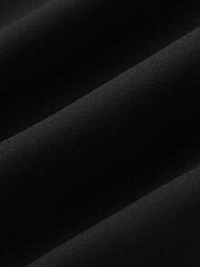 少女两件套黑色圆领卫衣和松紧袖针织裤休闲创意Nvh图案印花服装 - 黑色 - 查看 11