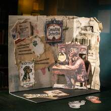 20pcs/Pack Detective Theme Stickers, Vintage Creative Aesthetic Sticker Decals, DIY Decoration Scrapbooking Craft Materials, Holiday Gift, Personalized Scrapbook School Supplies Scrapbook Supplies Stationery - Multicolor - View 7