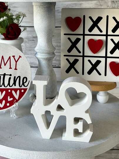 1pc Chalkboard Desktop Creative Decoration Item For Valentine's Day, Wedding And Home Decoration, Alphabetical Sign Best Gifts Birthday Graduation