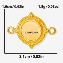 2 pezzi di ciondoli in acciaio inossidabile con forme assortite, inclusi rettangolo, ovale, goccia d'acqua, cuore, quadrato, per fai da te con resina, gocce d'olio, pietre, charms geometrici di alta qualità per la realizzazione di gioielli e decorazioni casual quotidiane