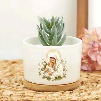 Garden Vase Spiritual Gift For Christmas, Easter, Holiday Decoration - Plant Lover Gifts For Women, Cute Plant Pots, Ceramic Planters, Succulent Planters, Plant Stand Indoor, And Planters For Indoor Plants