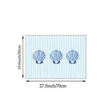 1pc Seashell Striped Wall Art, Pink And Cream Blue Printed Canvas Painting, Beach Summer Poster, Retro Aesthetic Decor, Suitable For Living Room, Beach House, Apartment, Dorm, Gift For Her, Frameless Or Framed Option - Multicolor - View 10