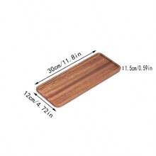 1 PC Rectangular Wooden Breakfast Tray Storage Tray Holds Jewelry, Teacups, Keys, Tea Bags, Etc. Also Suitable As A Christmas Gift