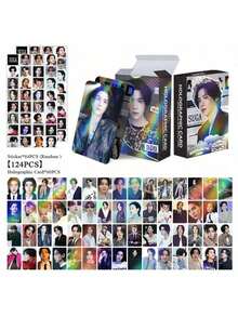 124pcs/92pcs/55pcs JIMIN V J-HOPE RM JIN Lomo Cards, Double-Sided High Definition Photo Cards, Merchandise Cards, Collectible Cards, Valentine's Day Gift, Small Gift, Popular Group Fansite Cards - Multicolor - View 8