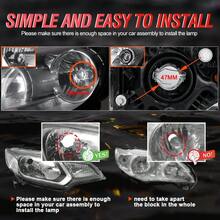 Bombillas LED para faros de coche/motocicleta H4 Proyector de lente 300W Canbus Turbo 6000K H4 Haz alto/bajo Luz antiniebla LED Diodo Enchufe y listo 12v 24v - H4 - Ver 8