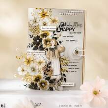 10张/包 水彩花卉主题贴纸，创意美学贴纸，DIY装饰剪贴簿工艺材料，节日礼物，个性化剪贴簿学习用品 剪贴簿用品 文具 - 彩色 - 查看 10