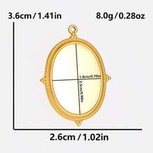 2 pezzi di ciondoli in acciaio inossidabile con forme assortite, inclusi rettangolo, ovale, goccia d'acqua, cuore, quadrato, per fai da te con resina, gocce d'olio, pietre, charms geometrici di alta qualità per la realizzazione di gioielli e decorazioni casual quotidiane